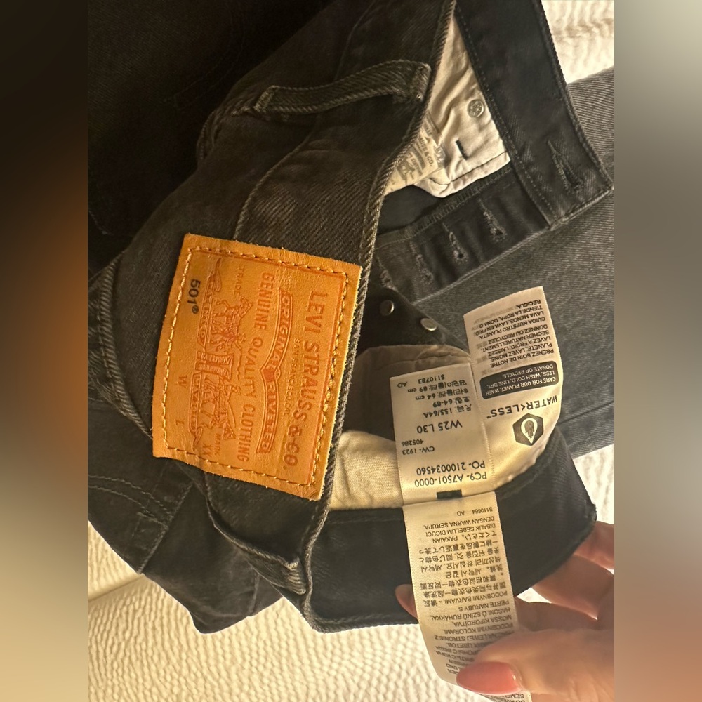 LEVI'S PREMIUM WOMEN'S 501® ORIGINAL OFF TO THE RANCH HIGH RISE CHAP JEANS - Picture 5 of 5